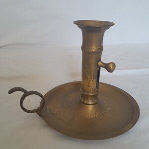 VTG Brass Chamberstick Candle Holder by "India Exotics"